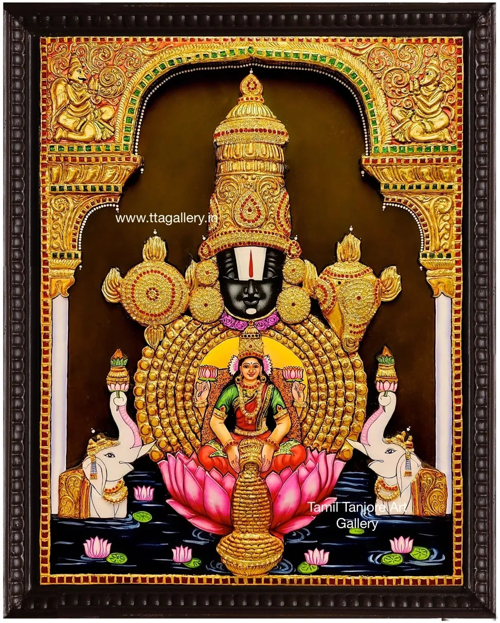 3D Balaji Laklshmi Embossed Tanjore Painting