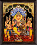 Lakshmi Narasimma Semi Embossed Tanjore Painting