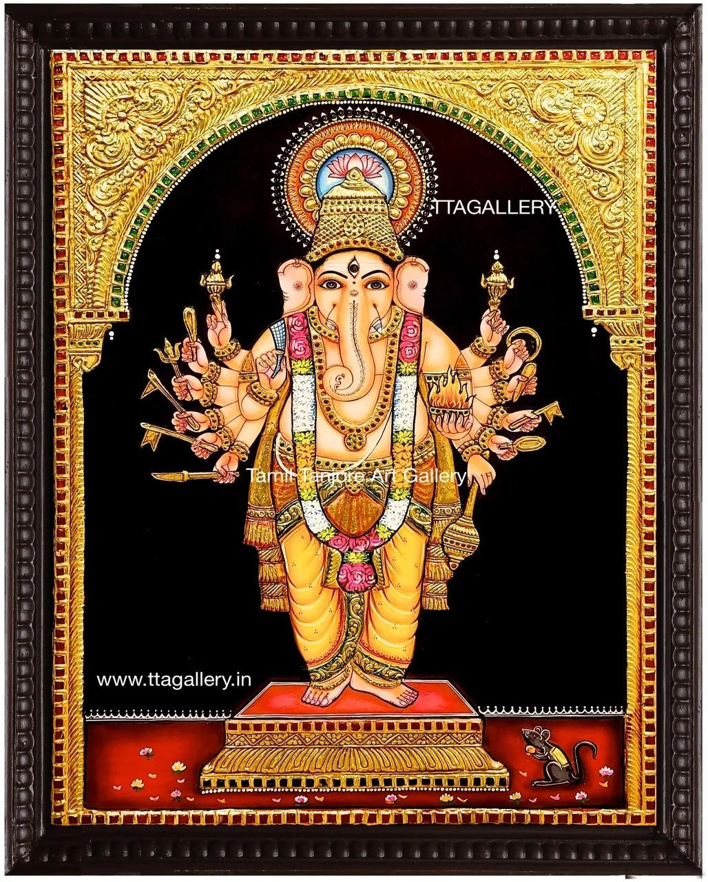Kanthristi Ganesha Traditonal Tanjore Painting