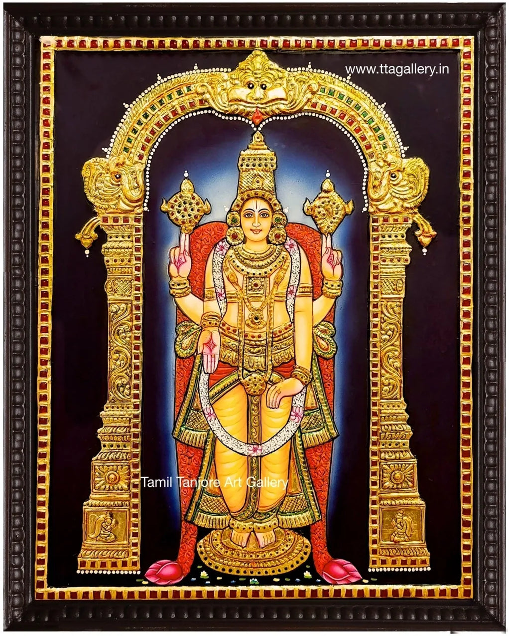 Vishnu Traditonal Tanjore Painting