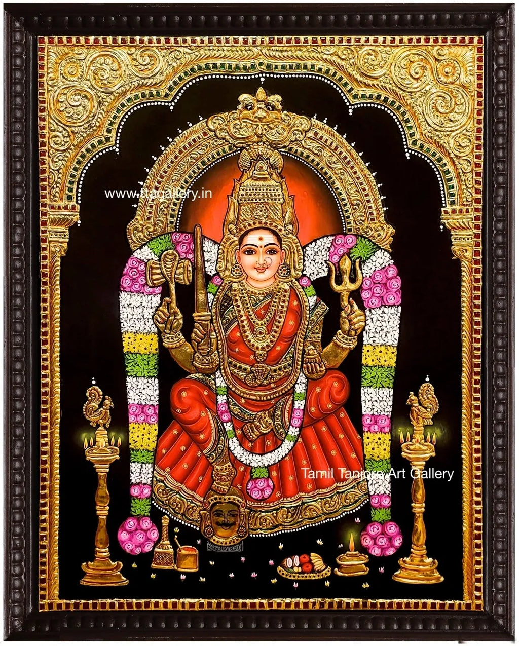 Angala Parameshwari Amman Traditonal Tanjore Painting