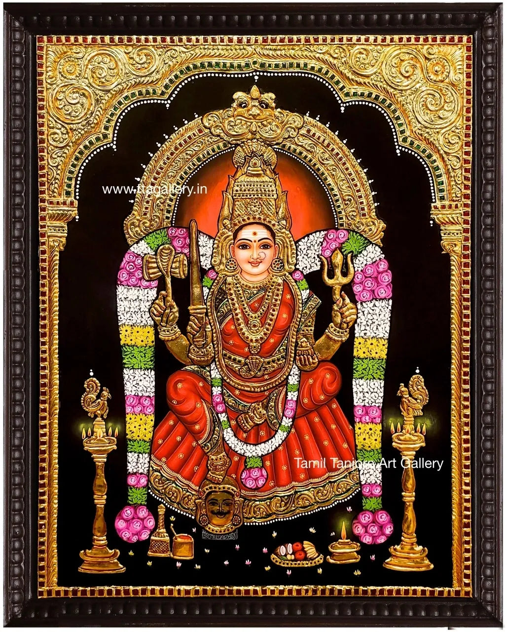 Angala Parameshwari Amman Traditonal Tanjore Painting