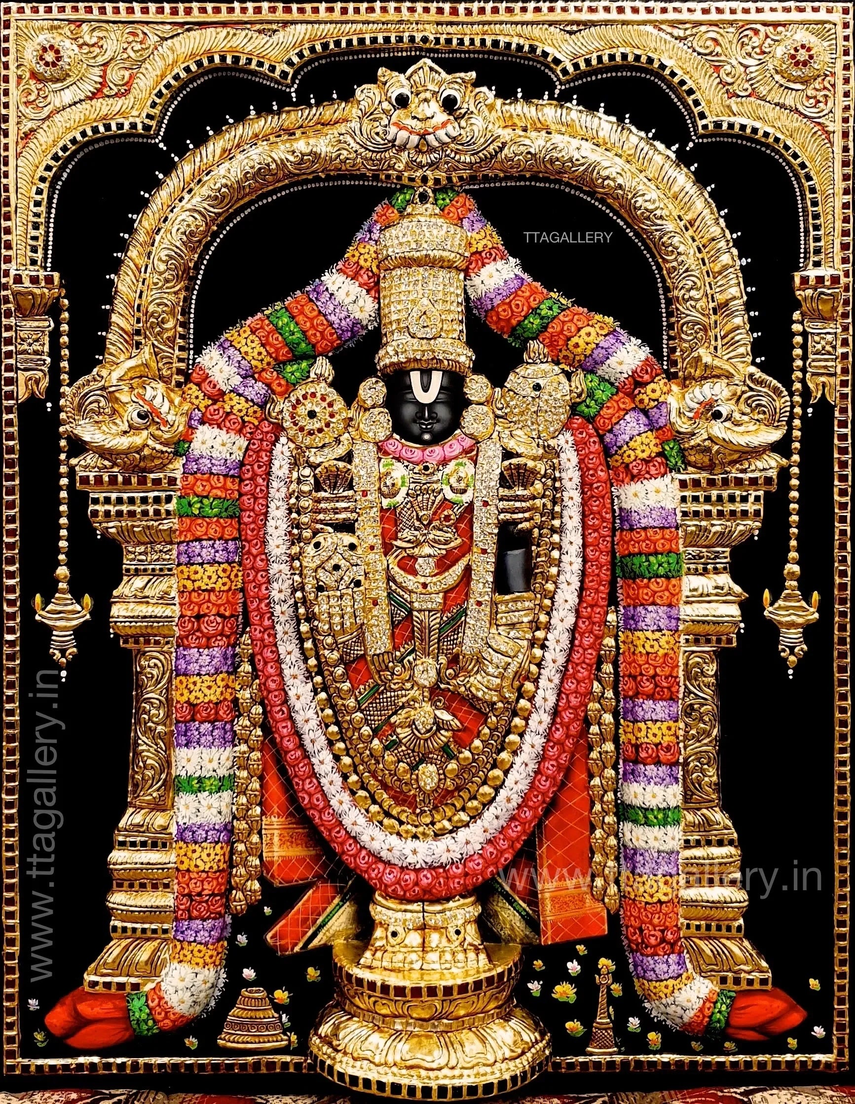 3D Balaji Tanjore Painting