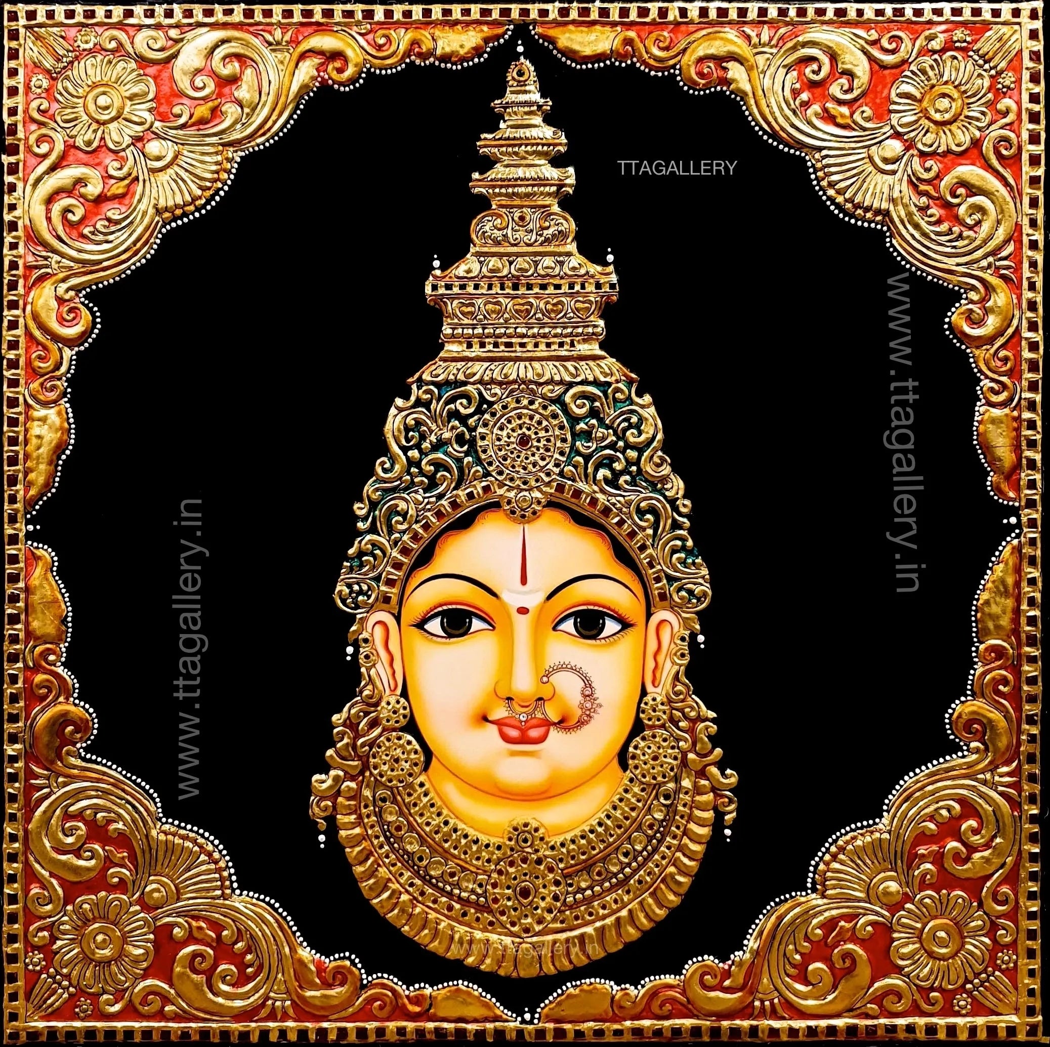 Lakshmi Face Tanjore Painting