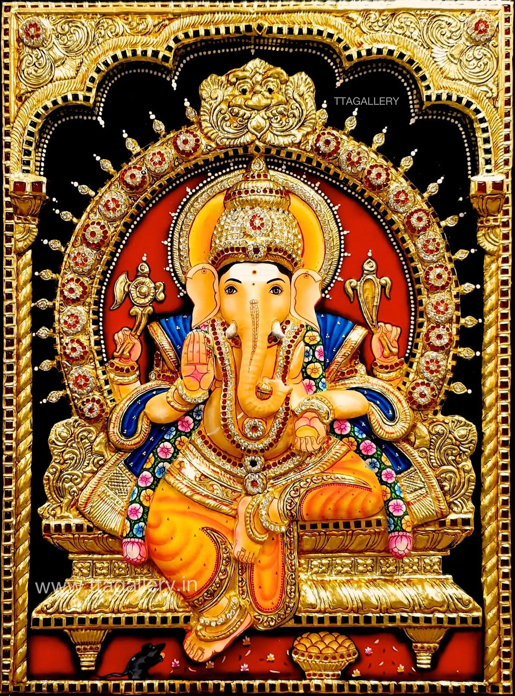 3D Ganesha Tanjore Painting