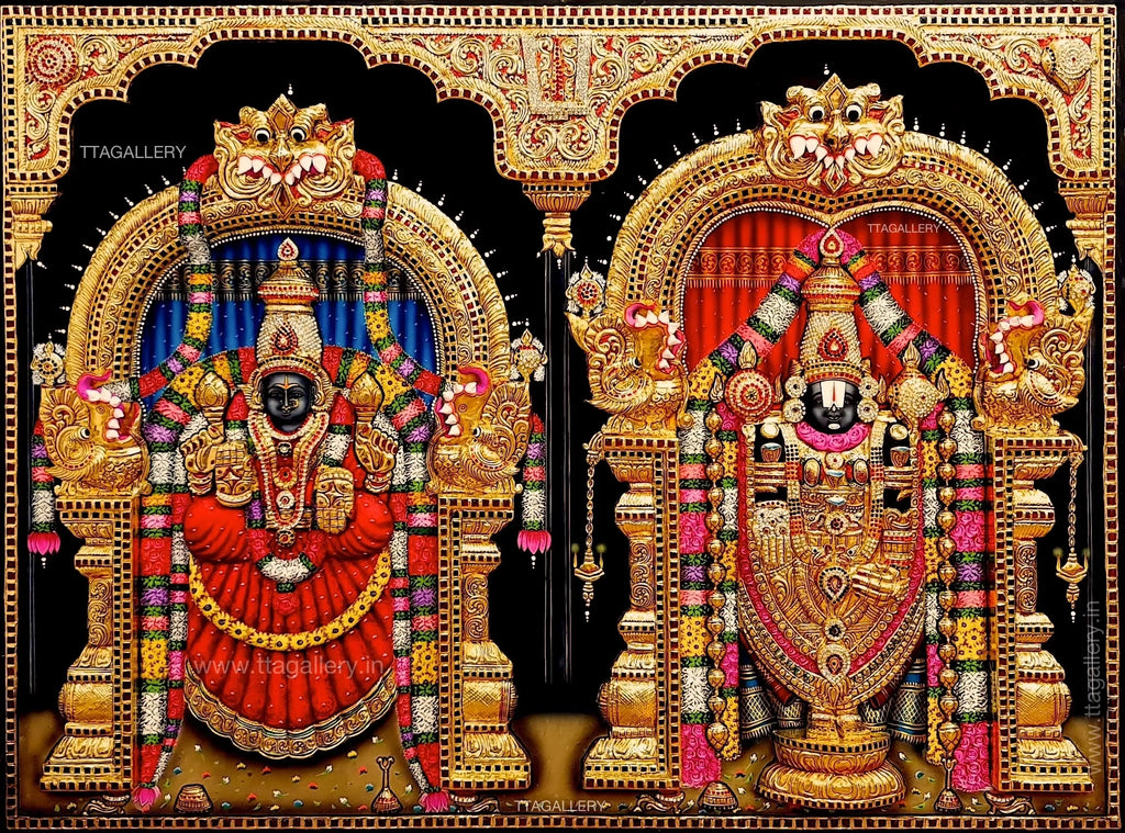3D Balaji Padmavathi Tanjore Painting