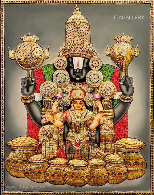 3D Balaji Lakshmi Tanjore Painting