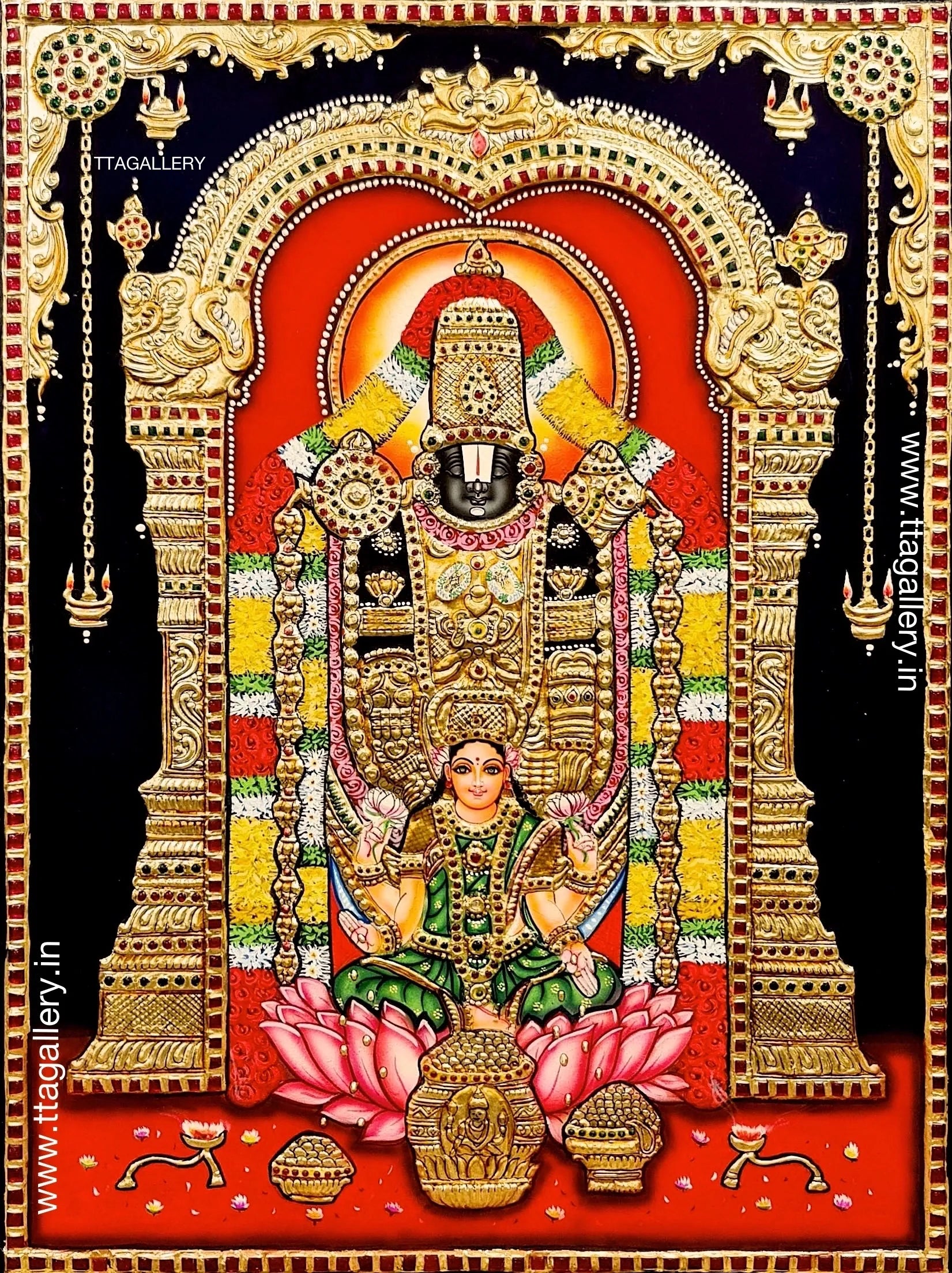 Balaji Lakshmi Tanjore Painting