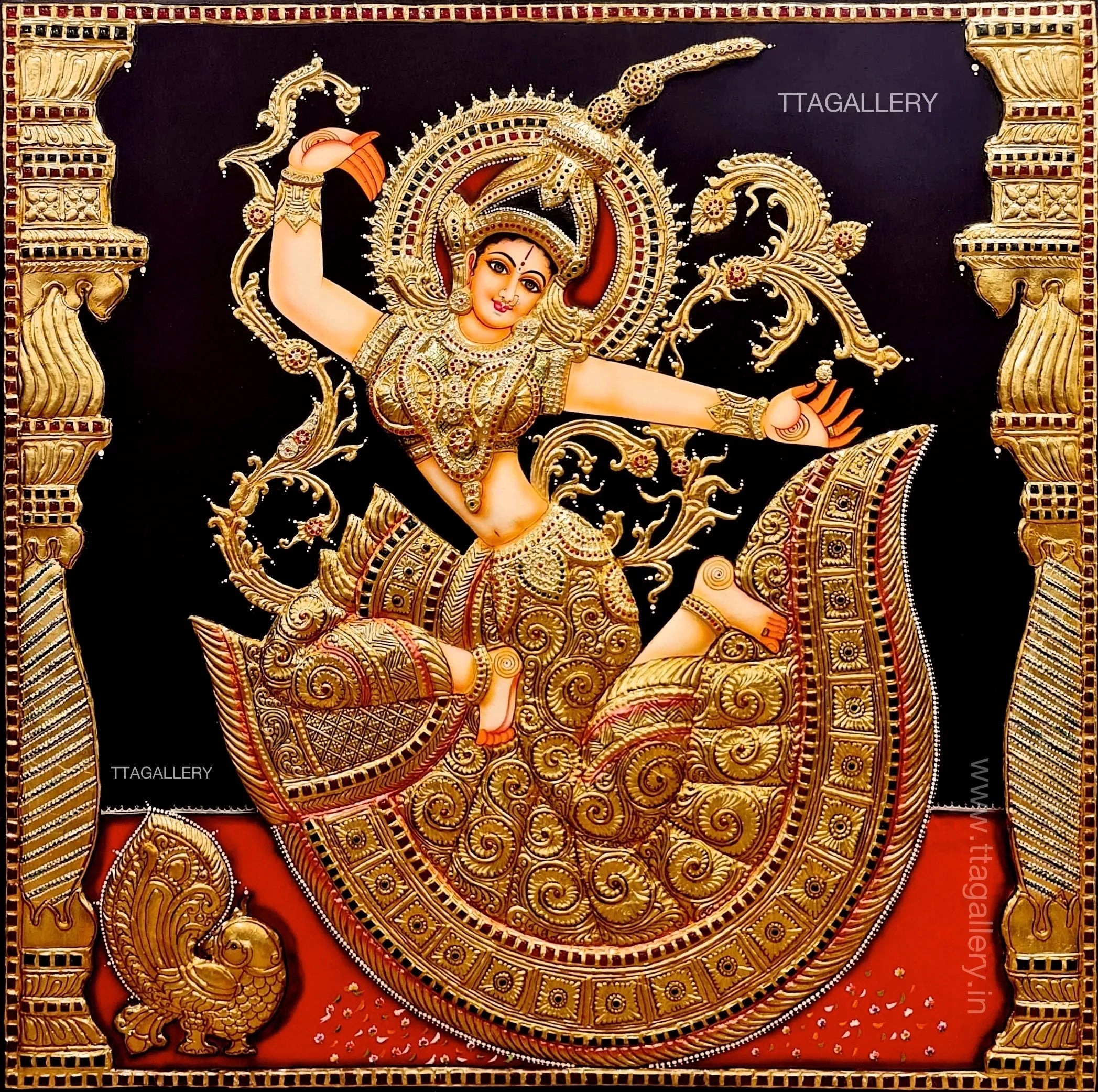 3D Indonesian Sita Tanjore Painting