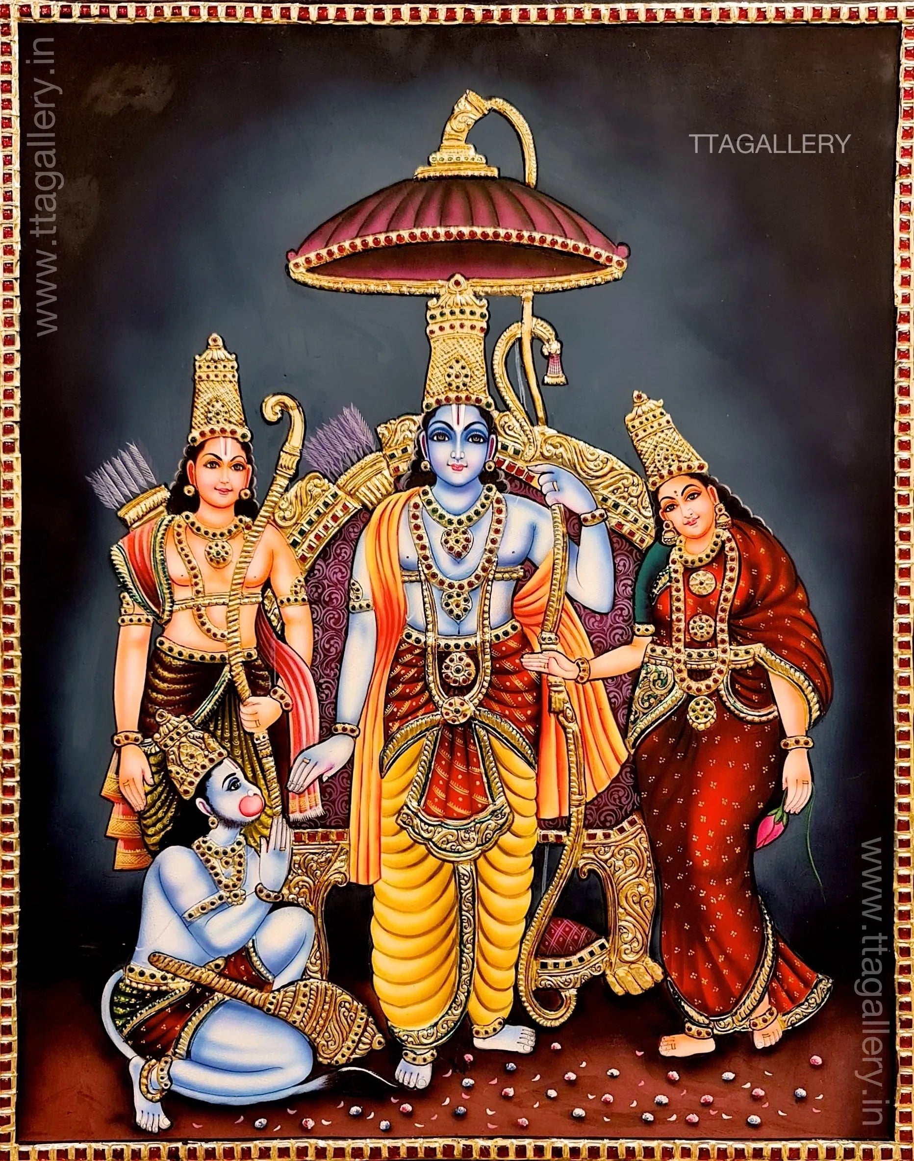 Kothanda Ramar Traditional Tanjore Painting