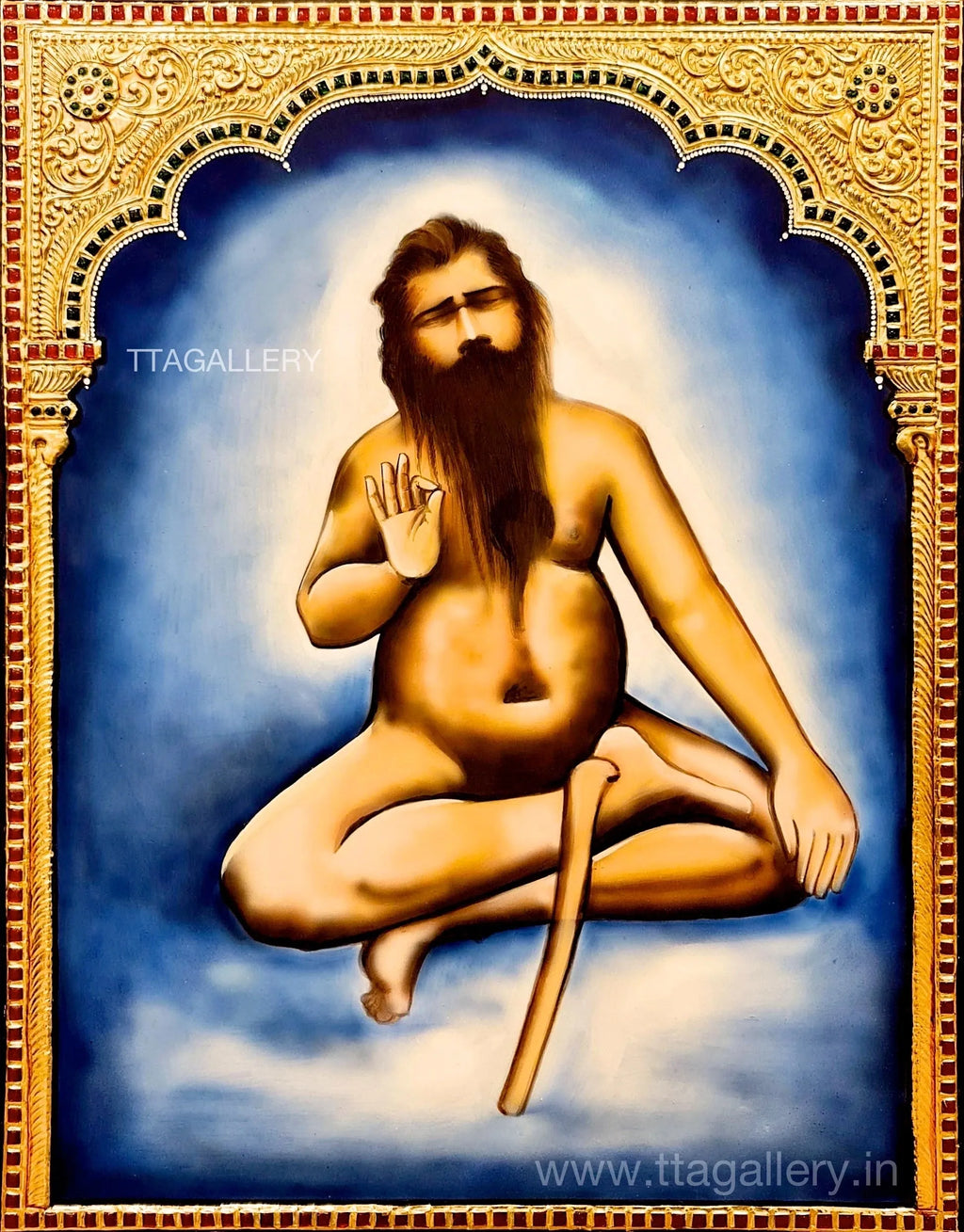 Naga Sadhus Tanjore Painting