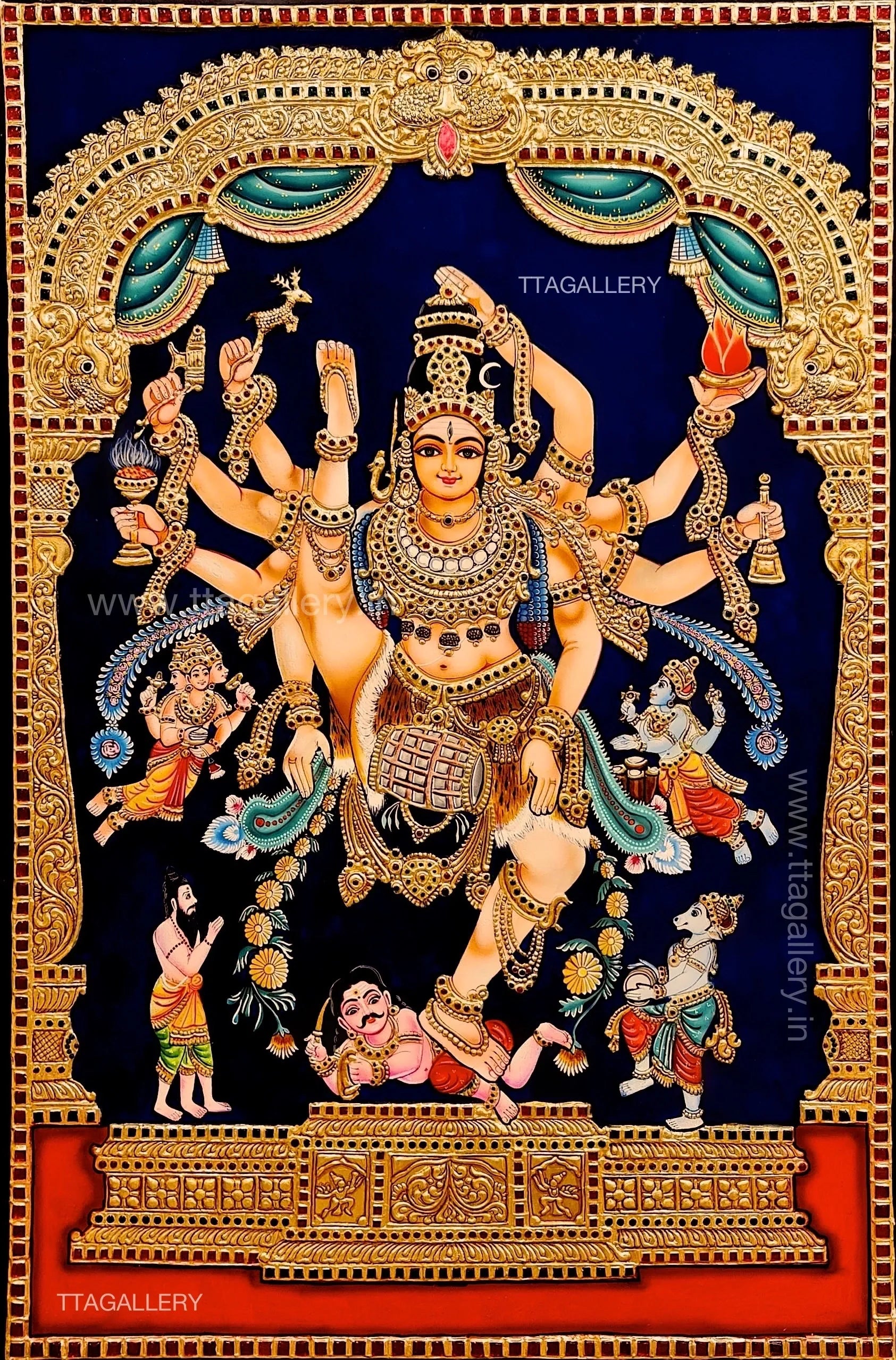 Nataraj Traditional Tanjore Painting