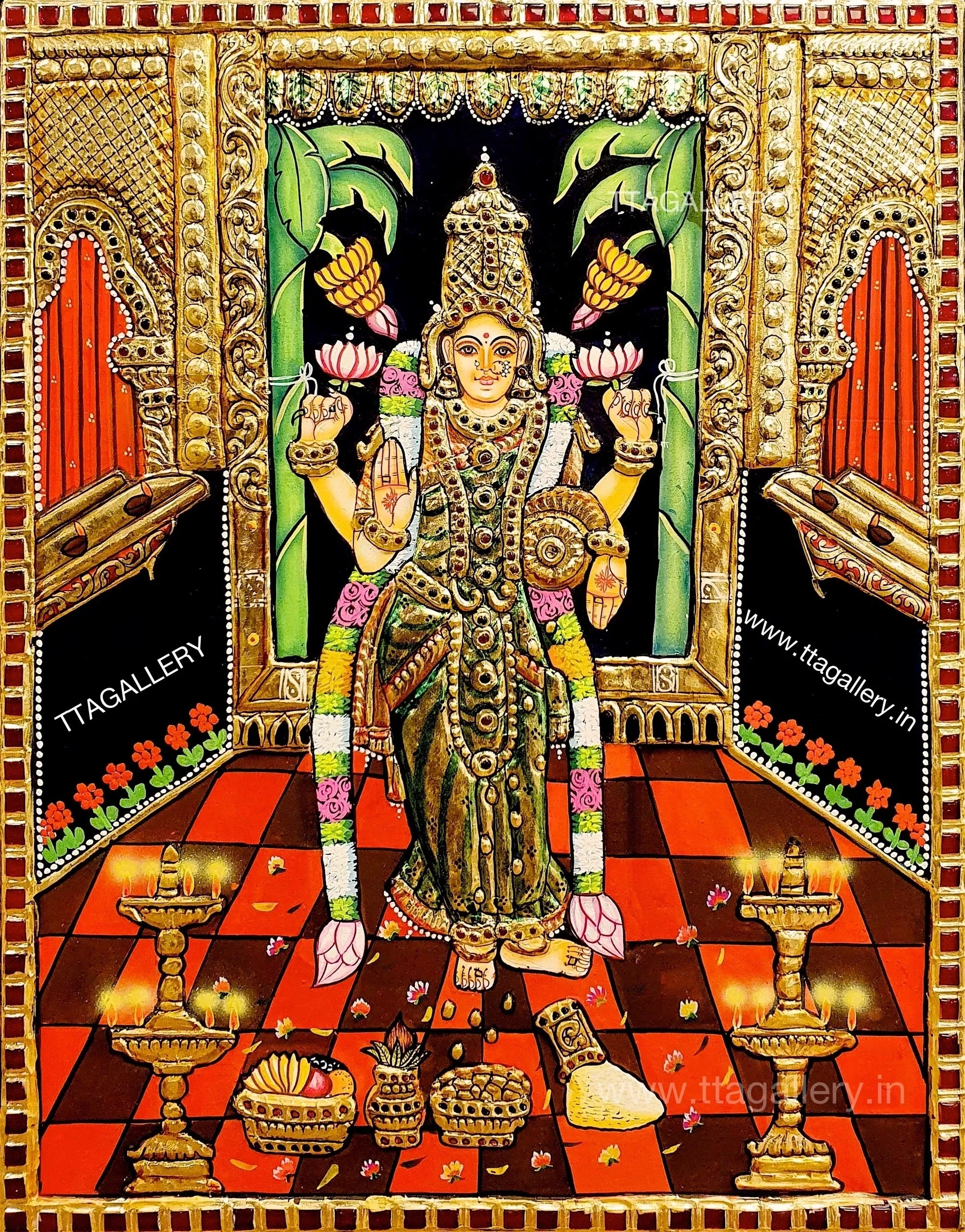 Grahalakshmi Traditional Tanjore Painting