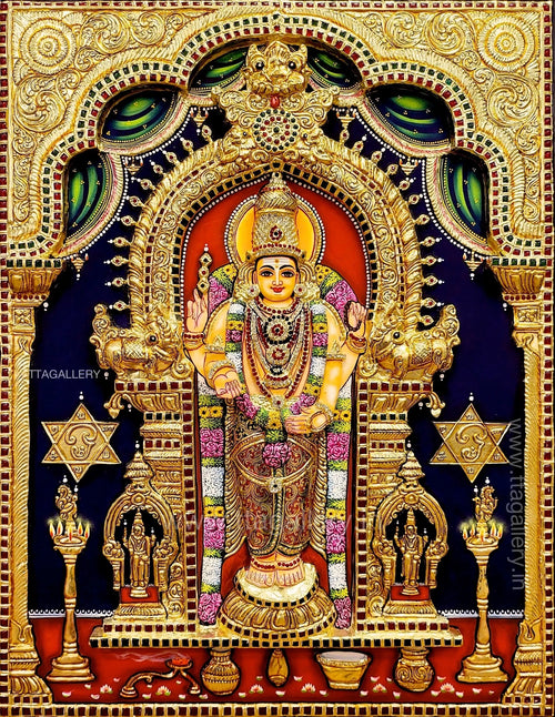 3D Murugan Traditional Tanjore Painting