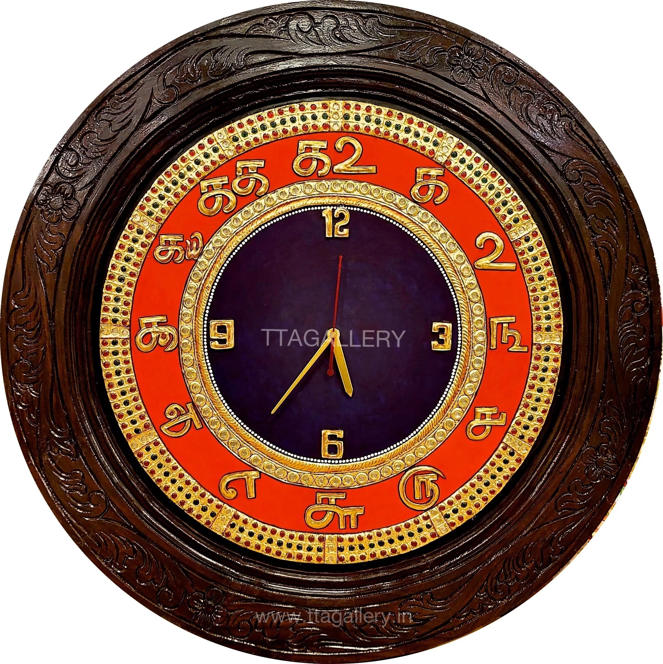 Traditional Clock Decorative Tanjore Painting