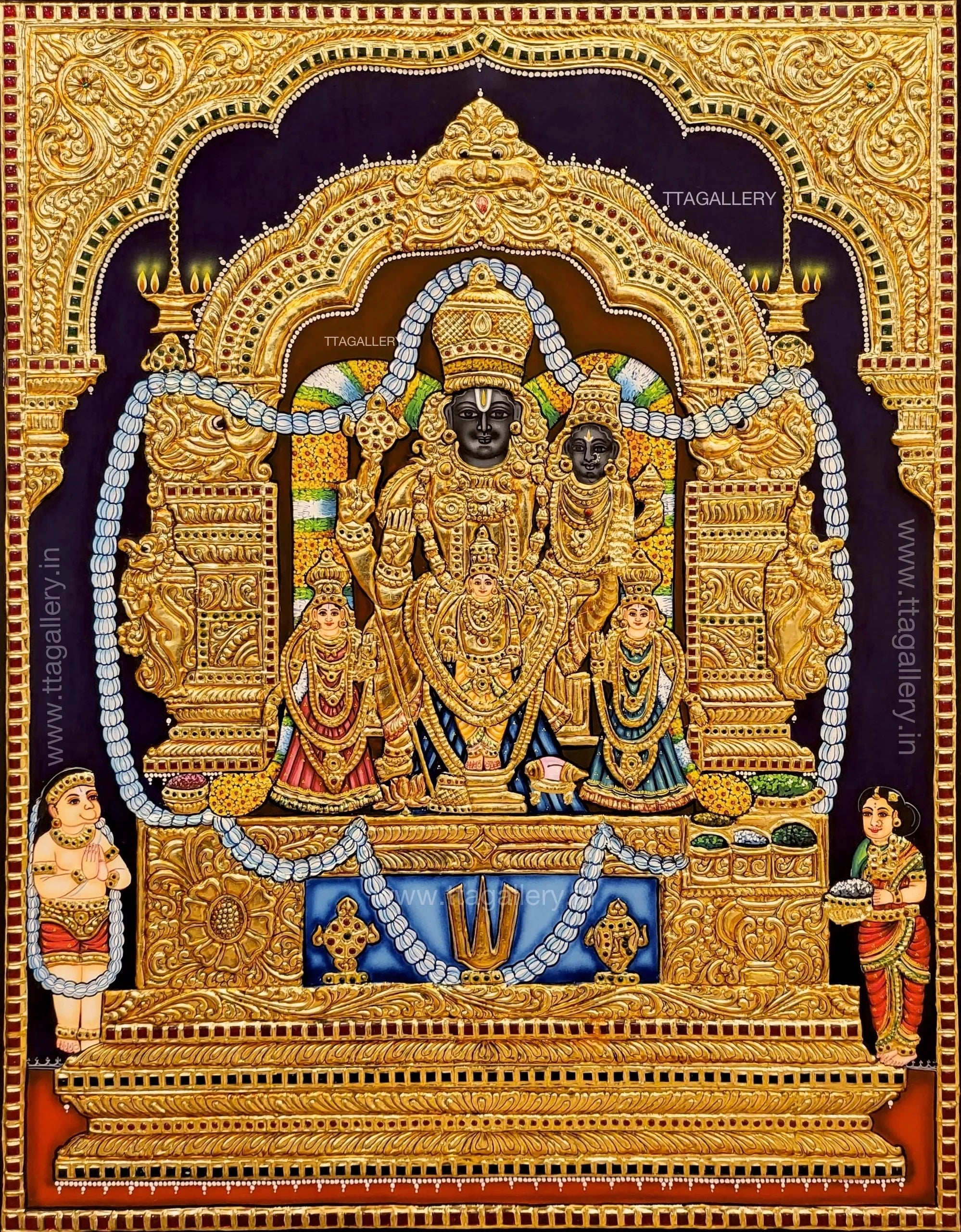 Varagur - Sri Venkatesa Perumal Traditional Tanjore Painting