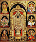 Pooja Painting with 3D Balaji Tanjore Painting