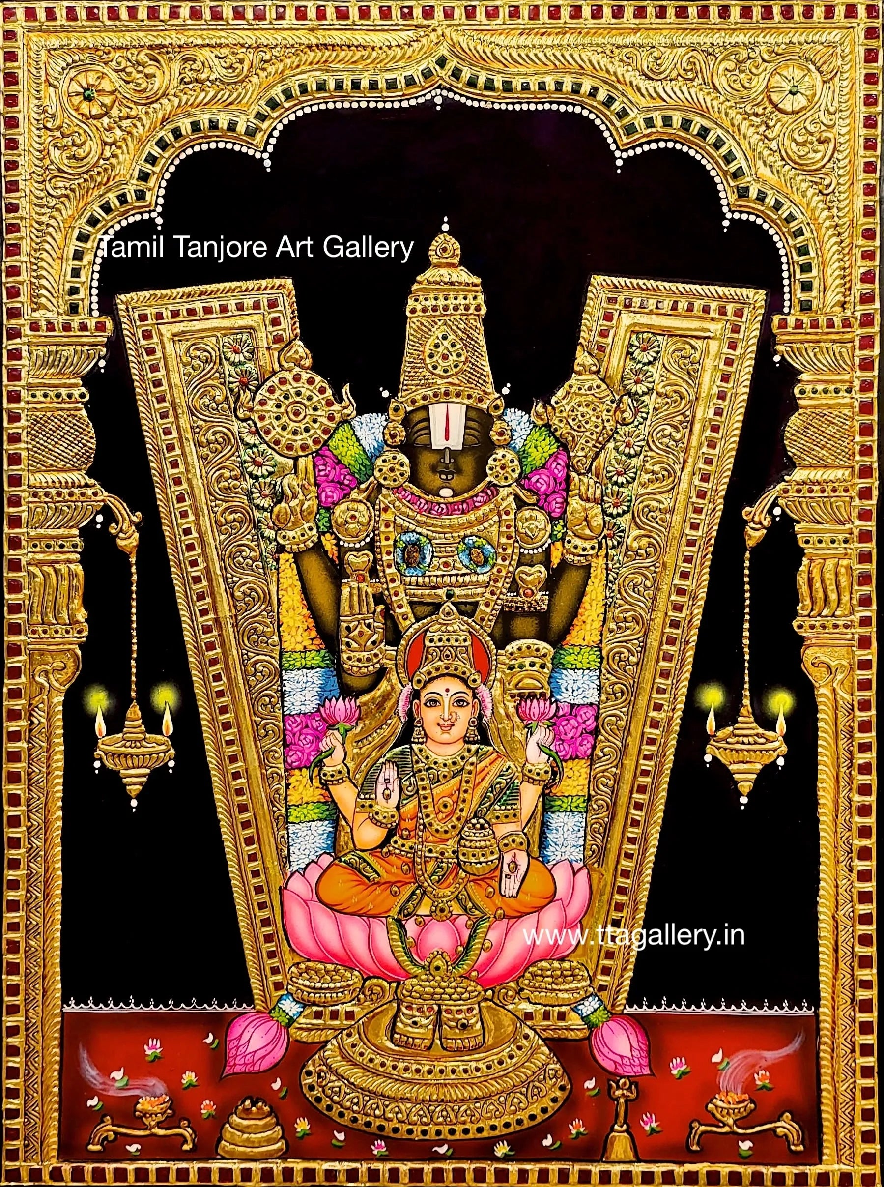 Balaji Lakshmi Tanjore Painting