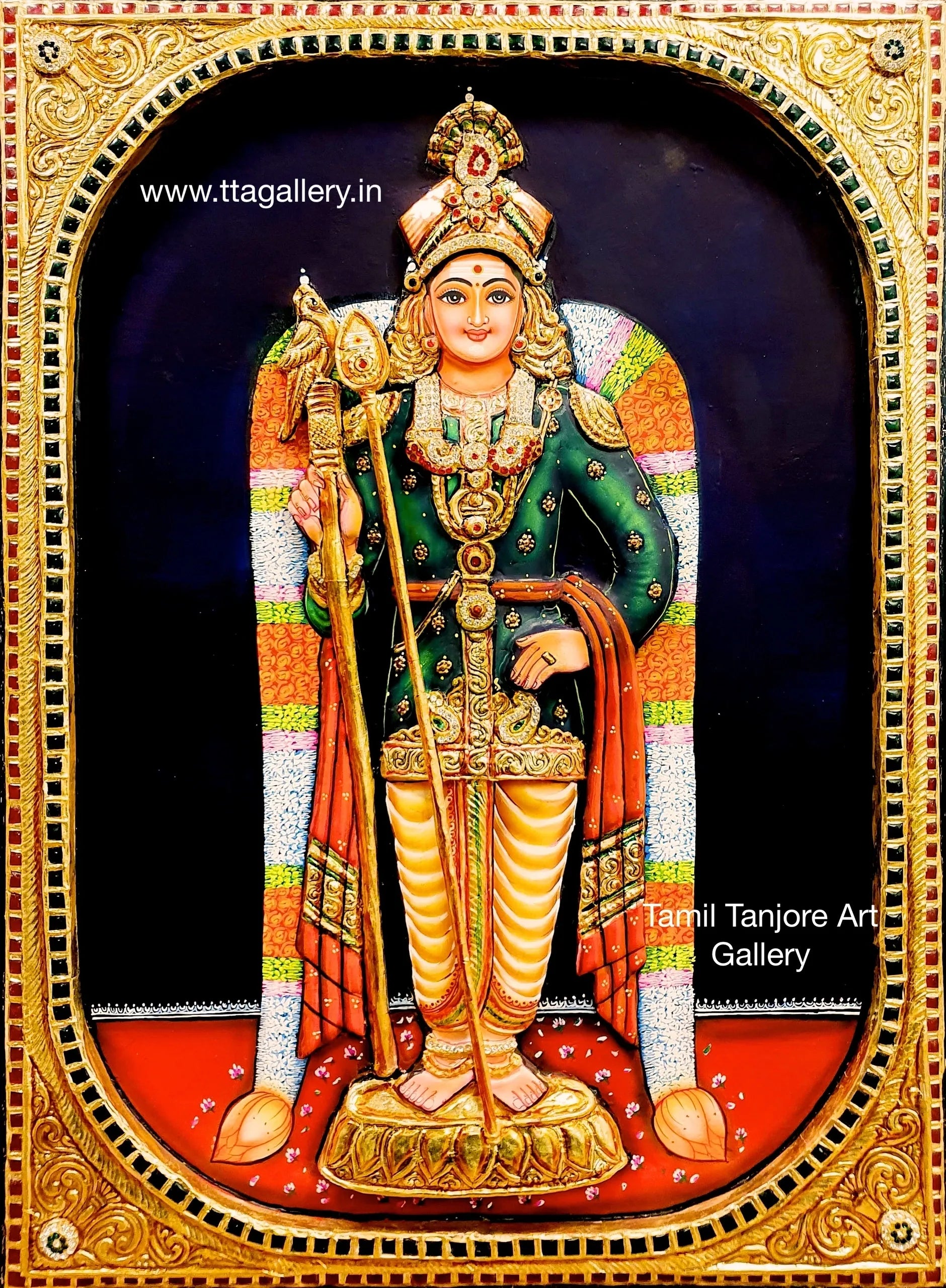 3D Murugan Tanjore Painting