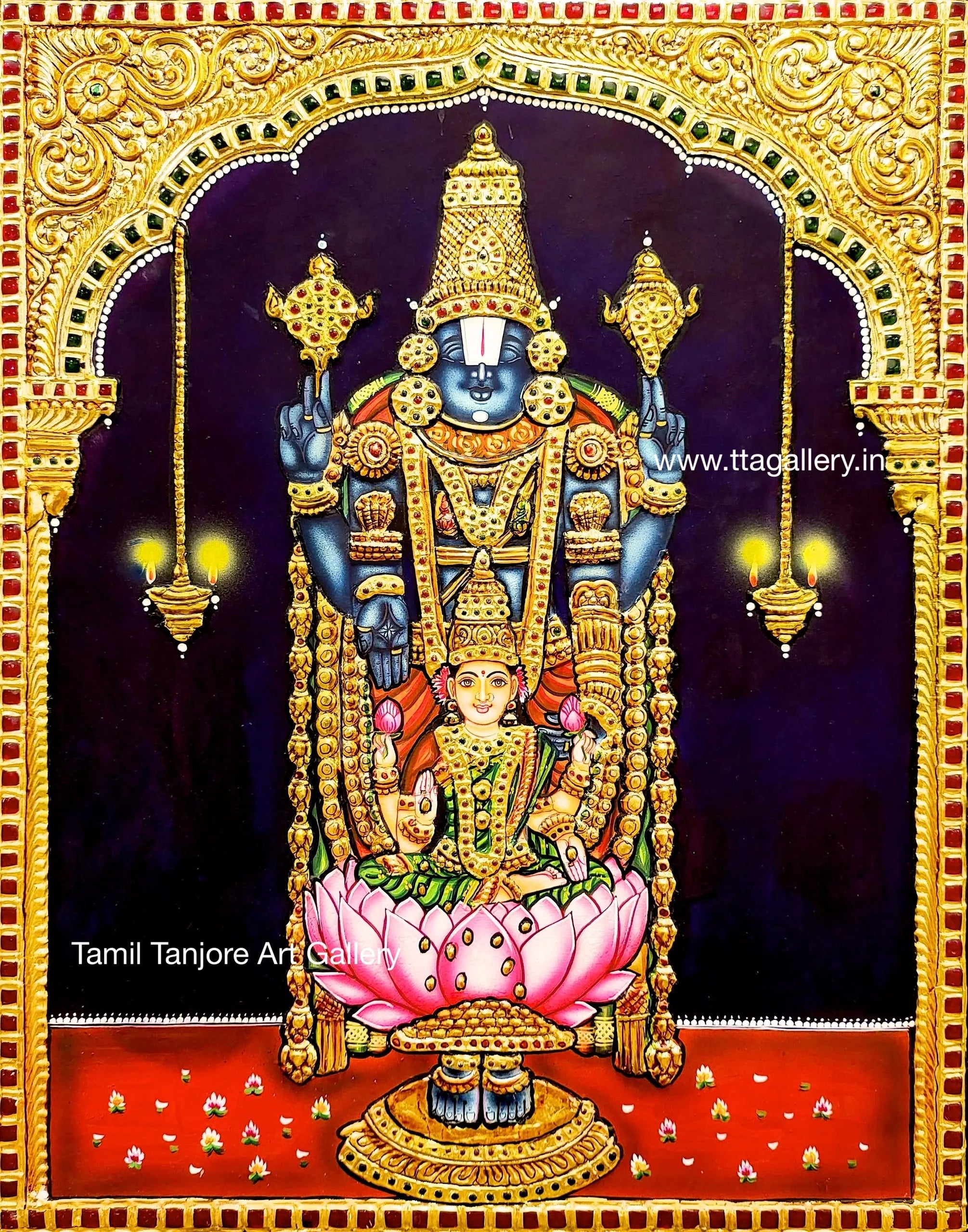 Balaji Lakshmi Tanjore Painting