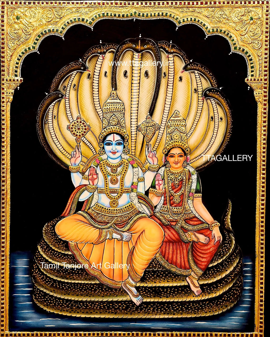 Lakshmi Naryana Traditonal Tanjore Painting