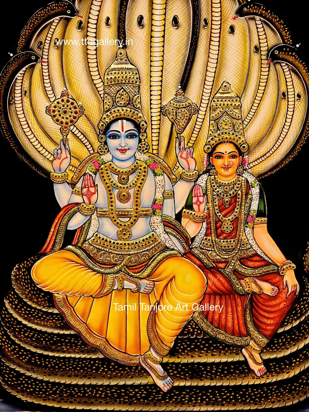 Lakshmi Naryana Traditonal Tanjore Painting