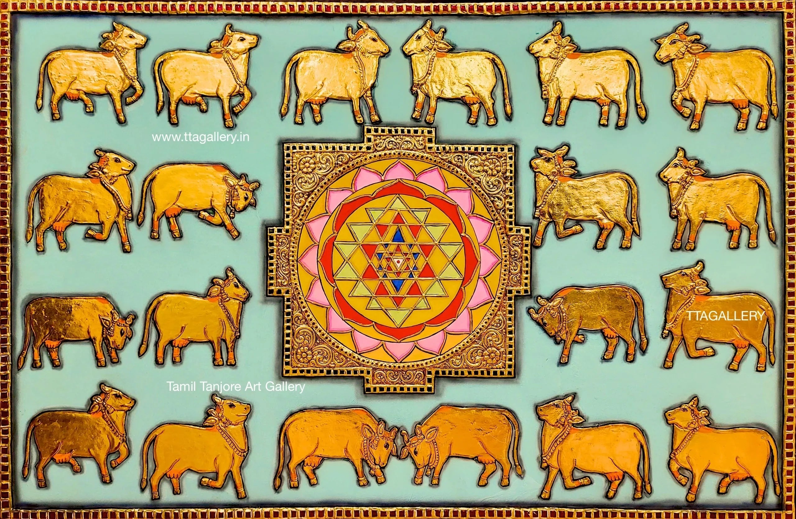 Komadha Traditonal Tanjore Painting