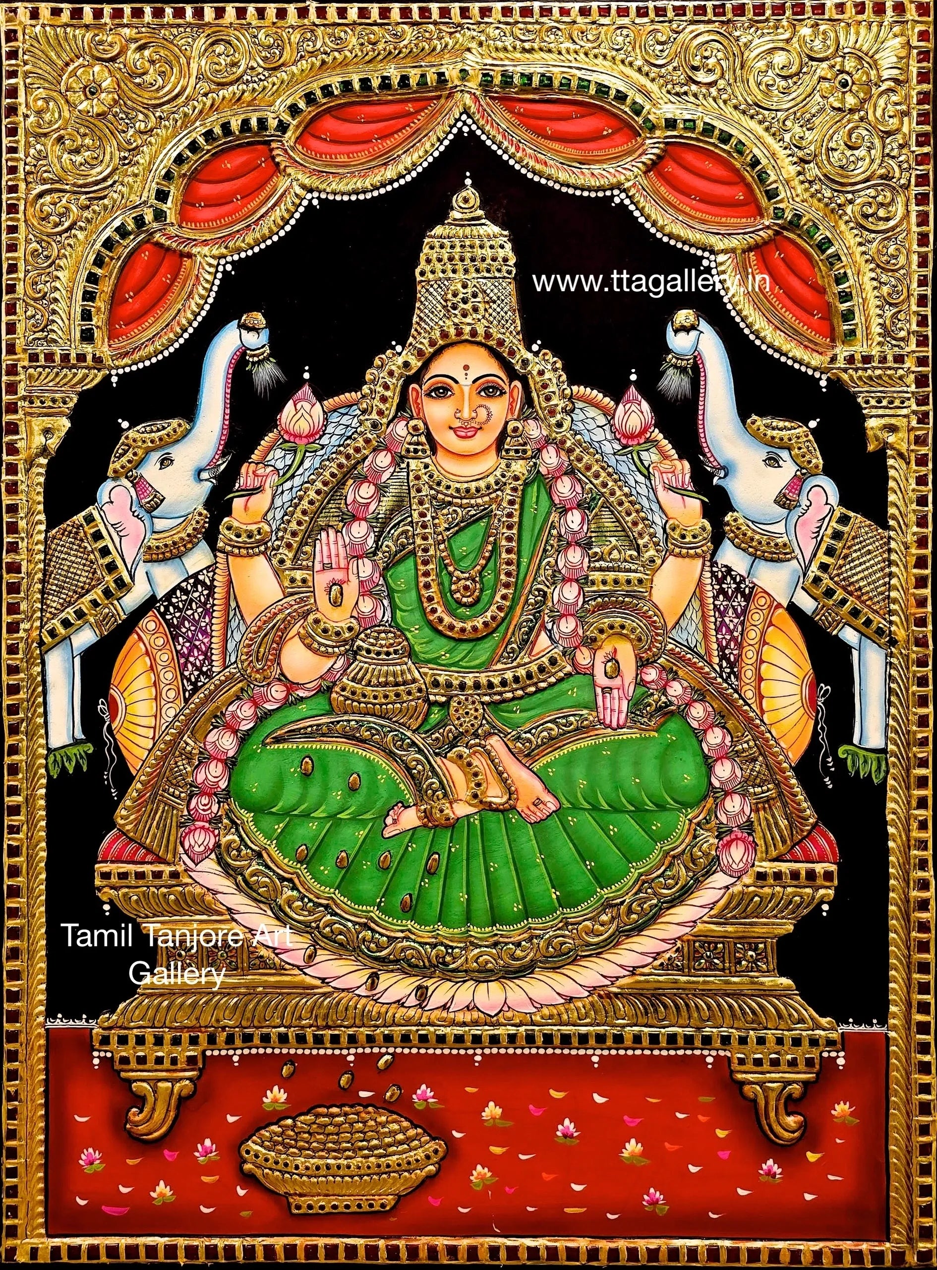 Gajalakshmi Traditional Tanjore Painting