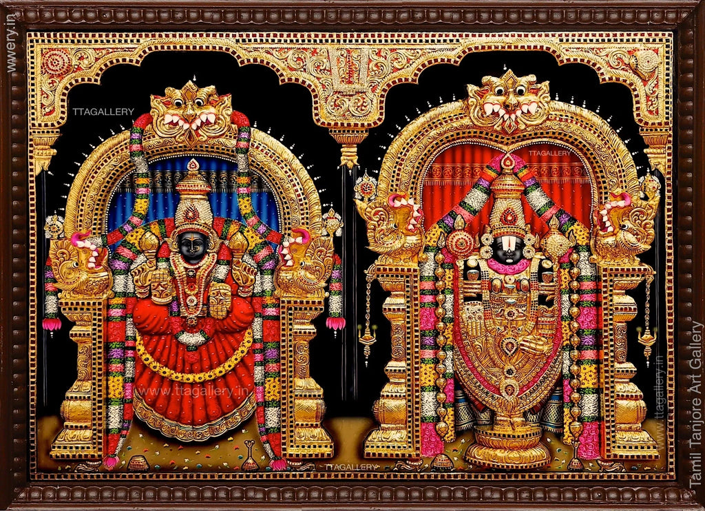 3D Balaji Padmavathi Tanjore Painting