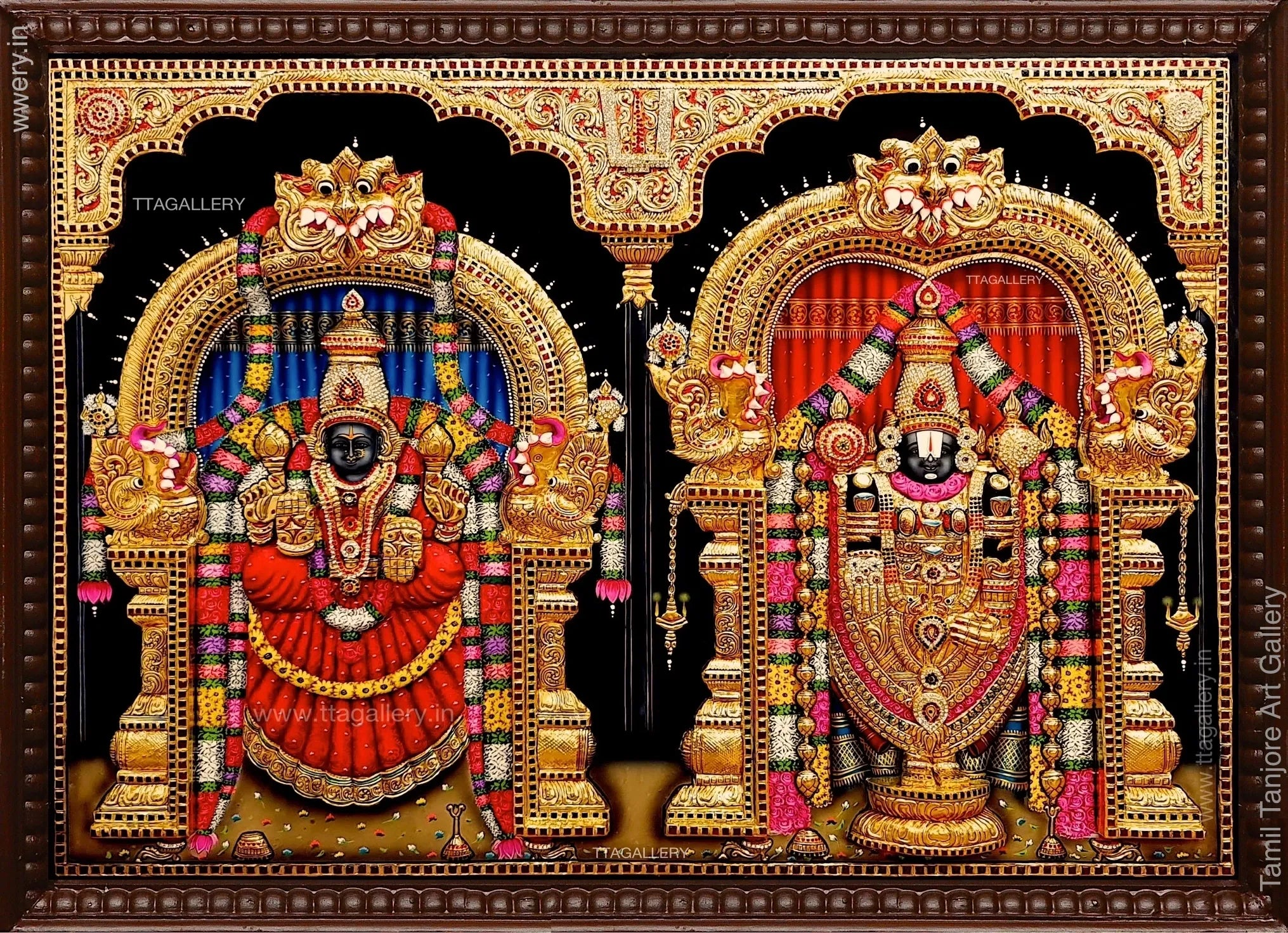 3D Balaji Padmavathi Tanjore Painting
