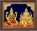 Ganesha Lakshmi Tanjore Painting