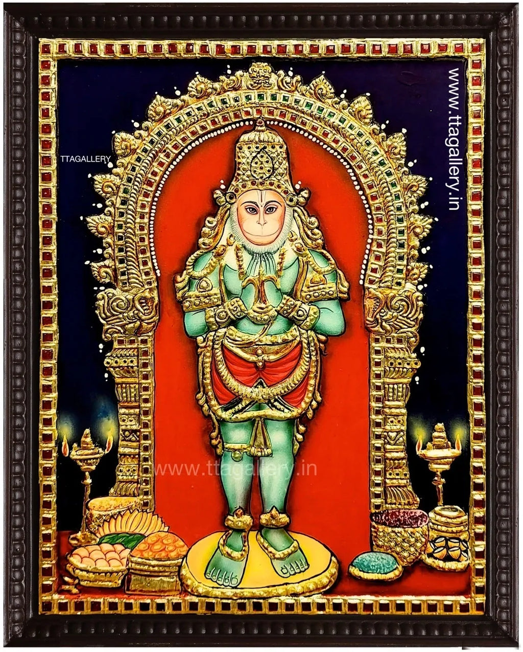 Hanuman Traditional Tanjore Painting