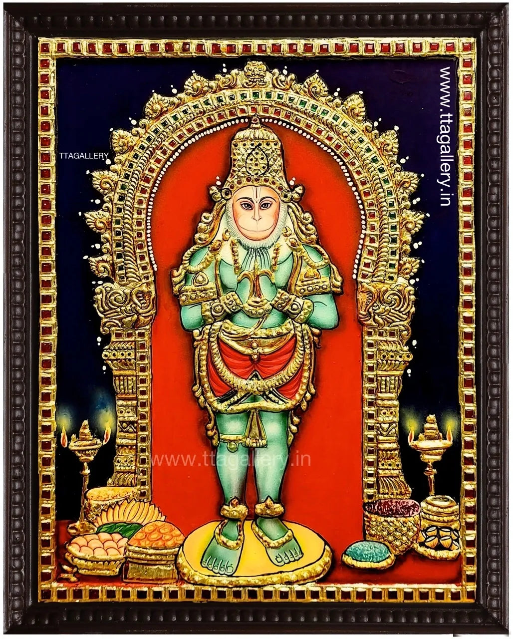 Hanuman Traditional Tanjore Painting