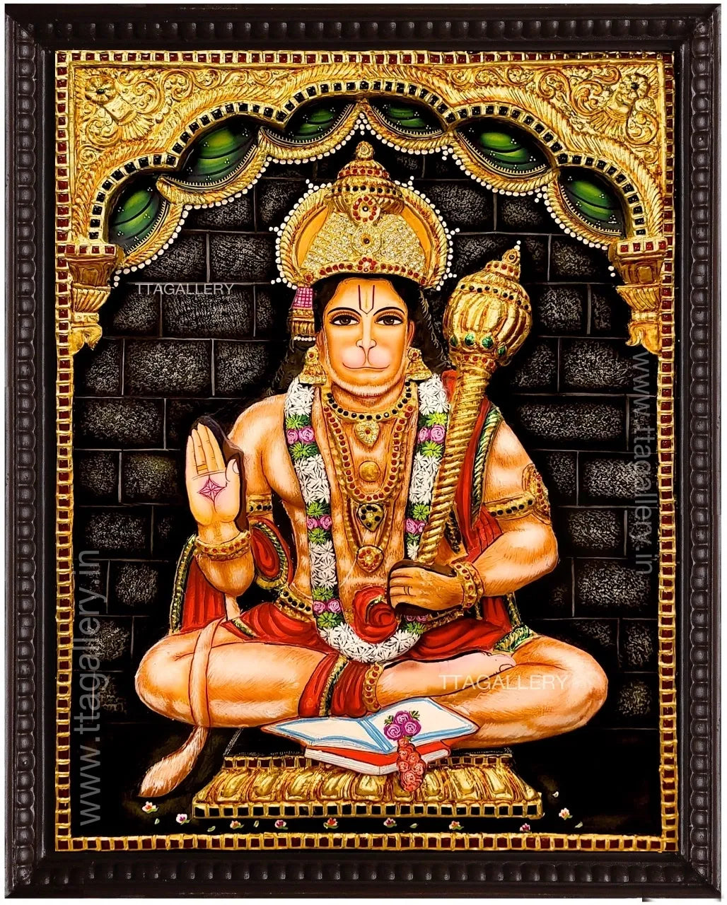 3D Hanuman Tanjore Painting