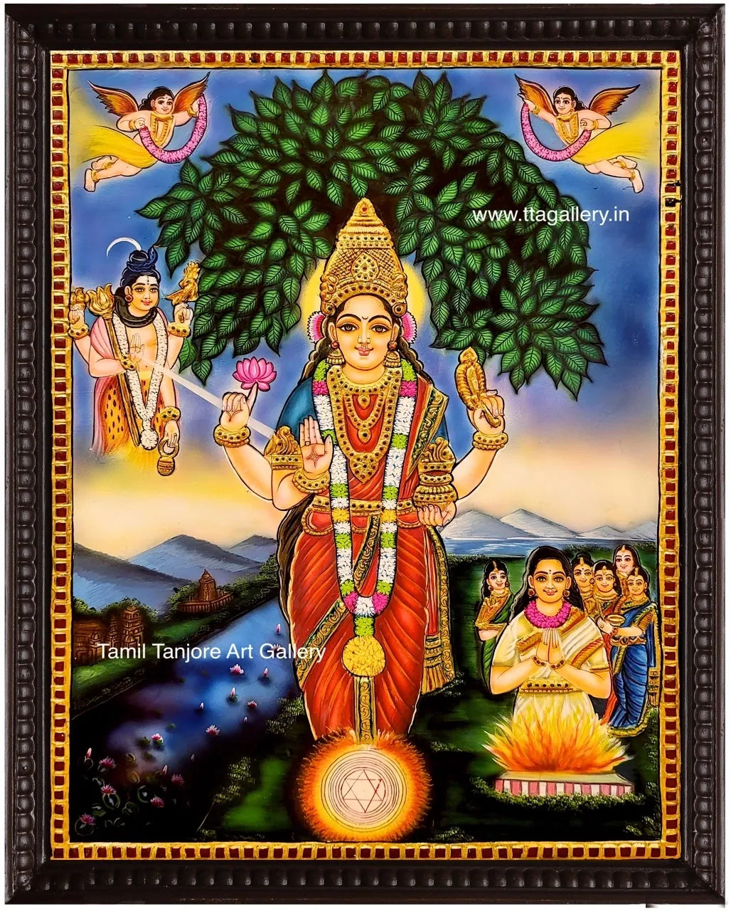 Kanniga Parameswari Tanjore Painting