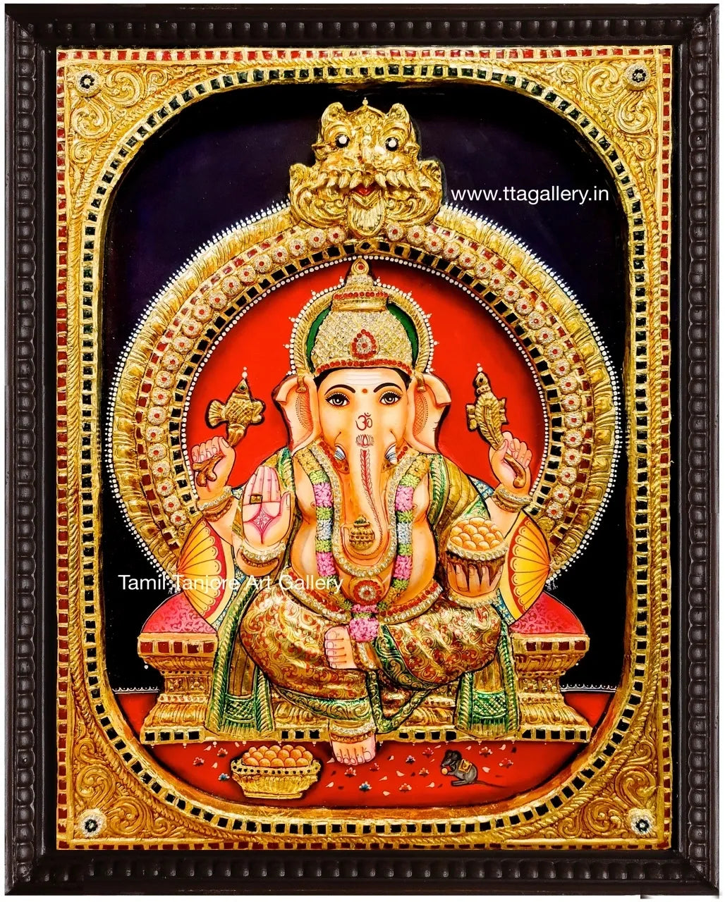 3D Ganesha Tanjore Painting