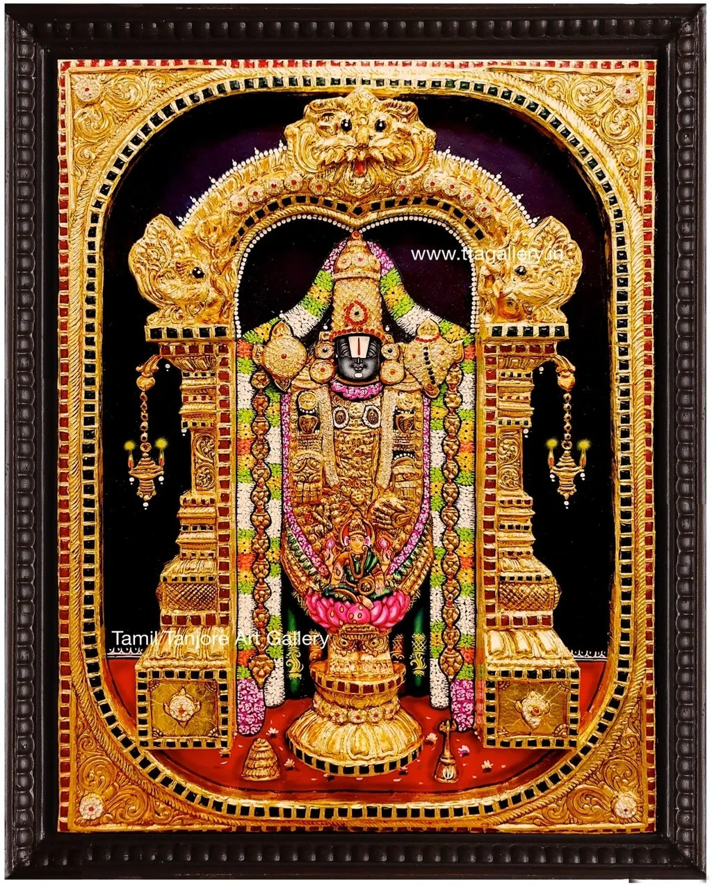 3D Balaji Lakshmi Tanjore Painting