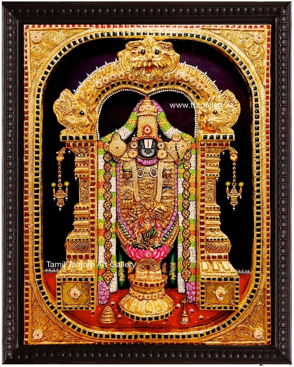 3D Balaji Lakshmi Tanjore Painting