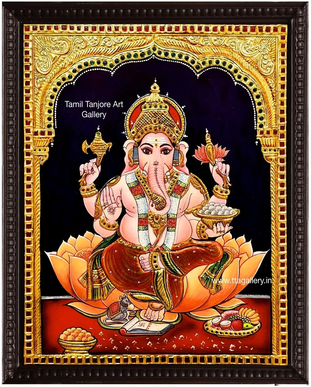 Ganesha Traditional Tanjore Painting