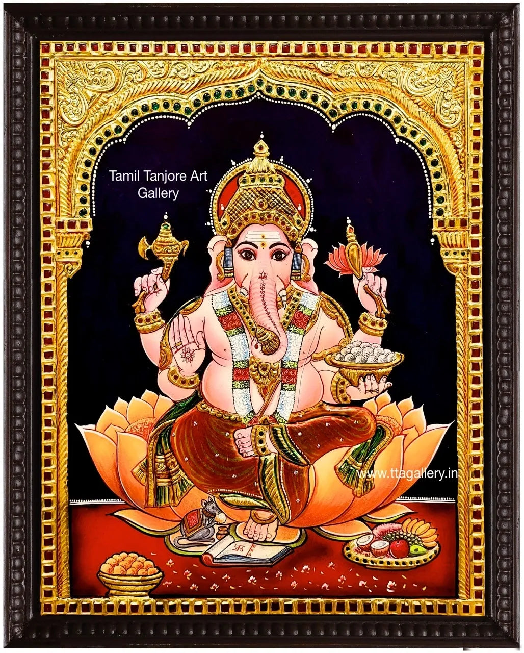 Ganesha Traditional Tanjore Painting