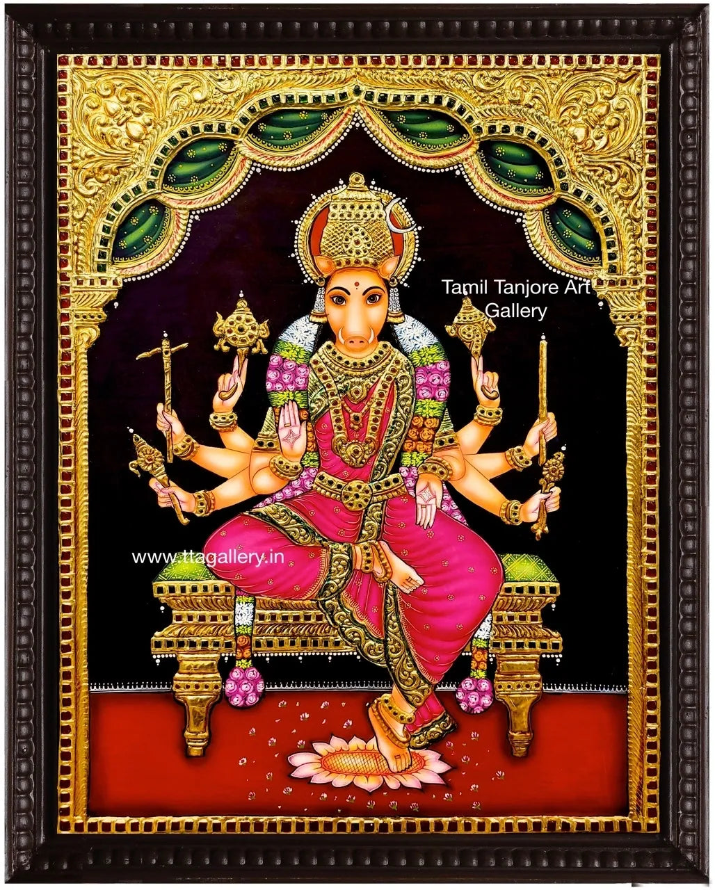 Varahi Amman Traditional Tanjore Painting