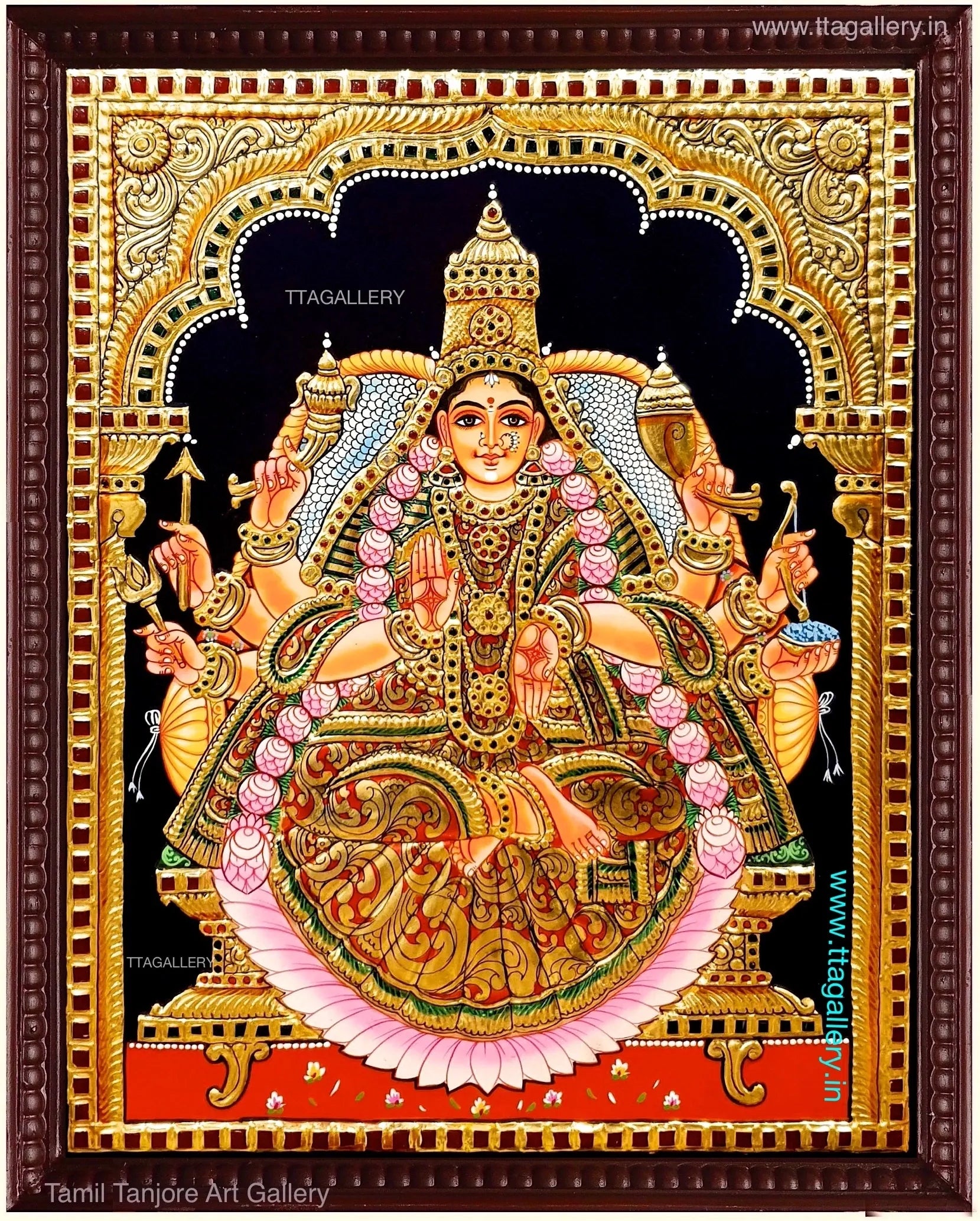 Veera Lakshmi Tanjore Painting
