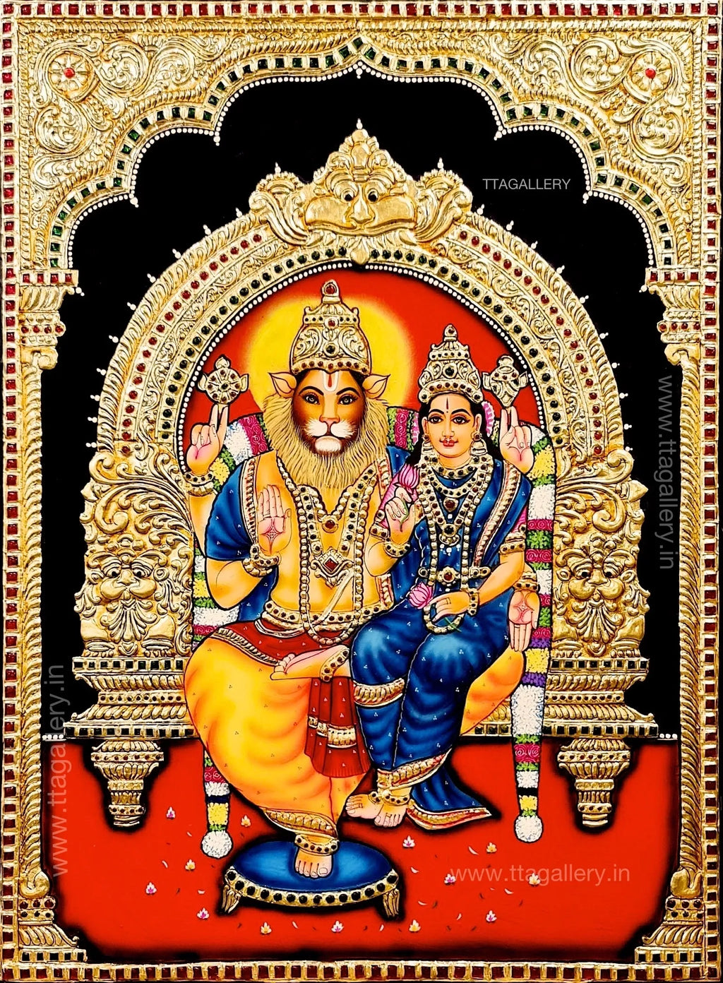 Lakshmi Narasimman Tanjore Painting