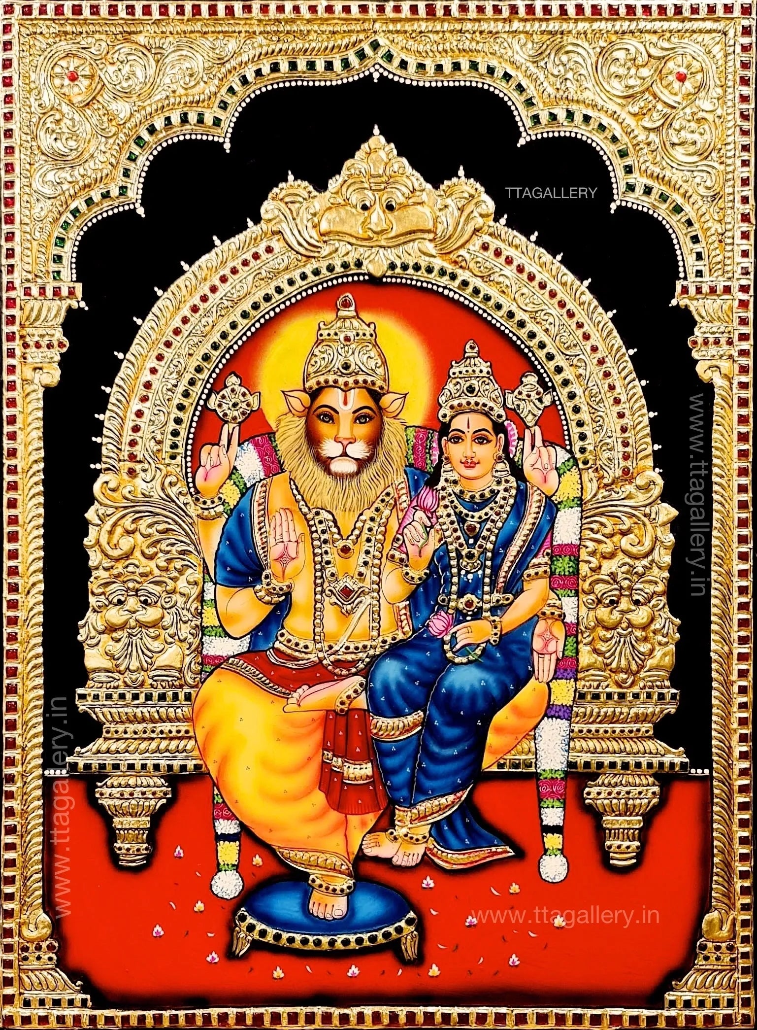 Lakshmi Narasimman Tanjore Painting