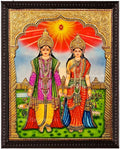 Vishnu Lakshmi Traditional Tanjore Painting