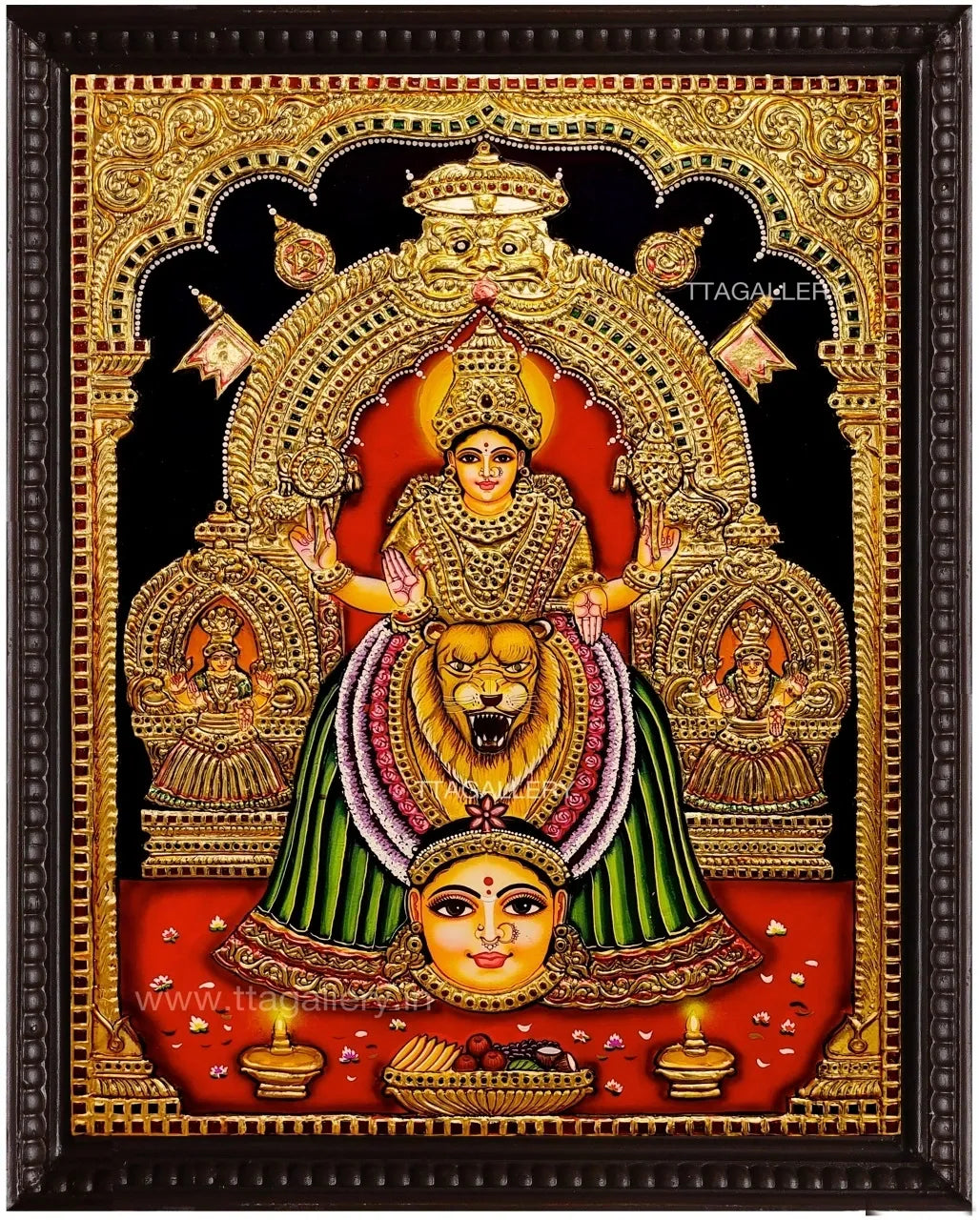Kollur Mookambika Tanjore Painting