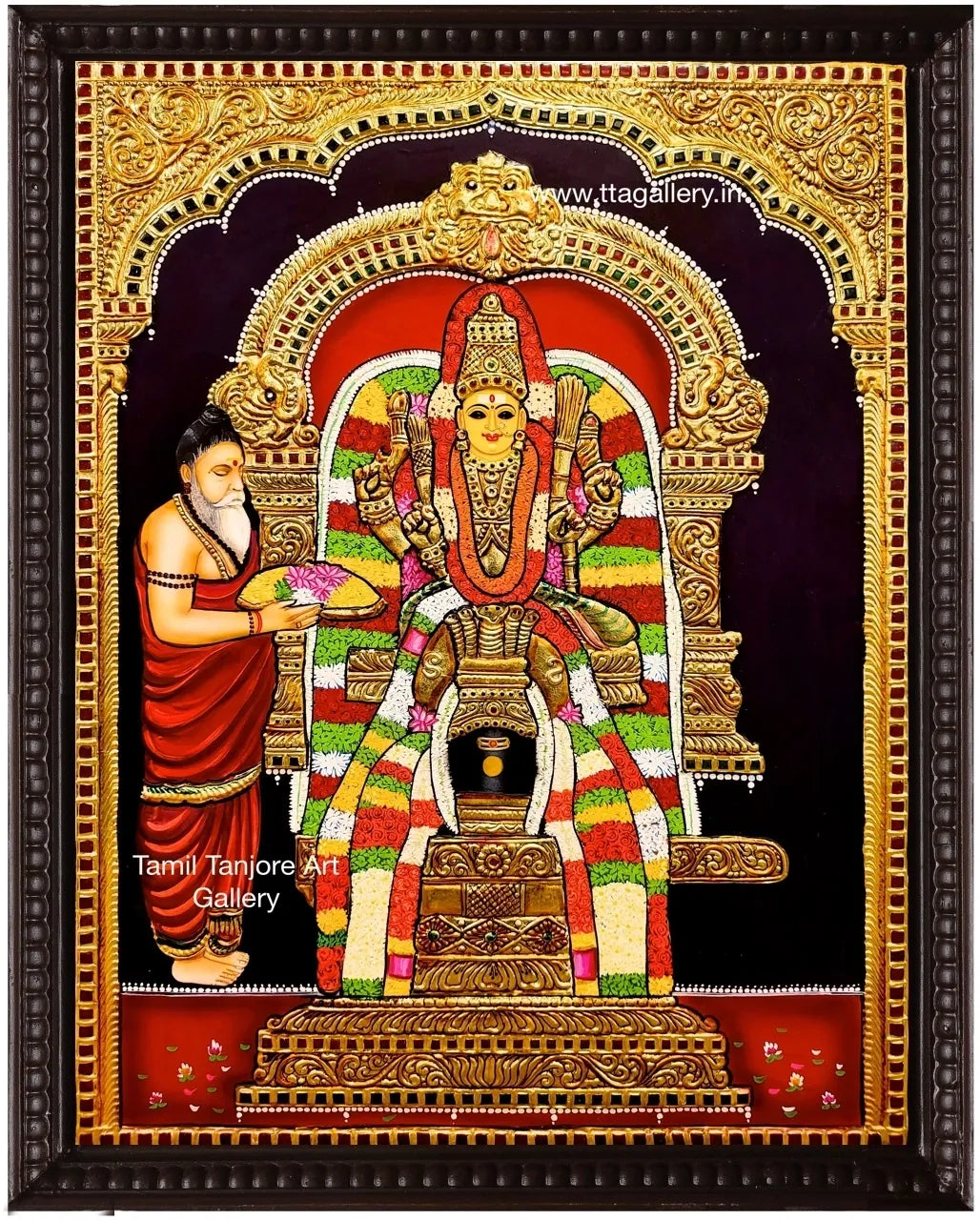 Sivakoti Sri Mahalakshmi Sree Peetom Traditional Tanjore Painting