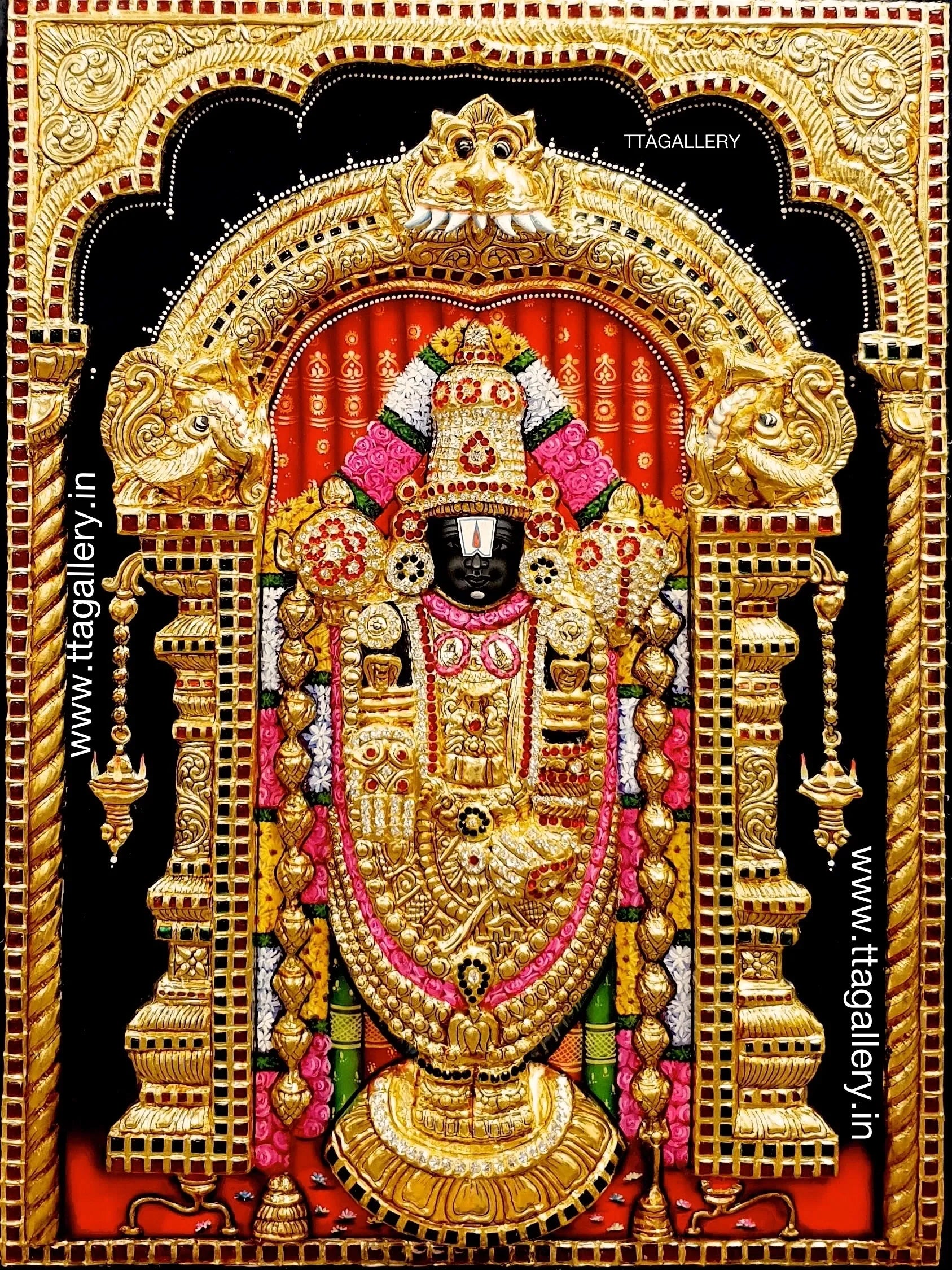 3D Balaji Tanjore Painting