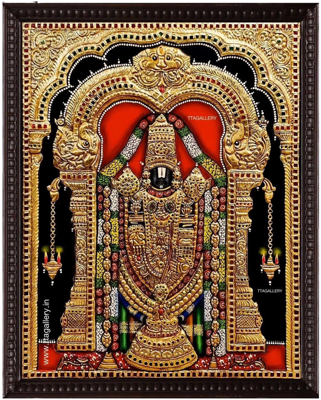 Balaji Antique finish Semi Embossed Tanjore Painting