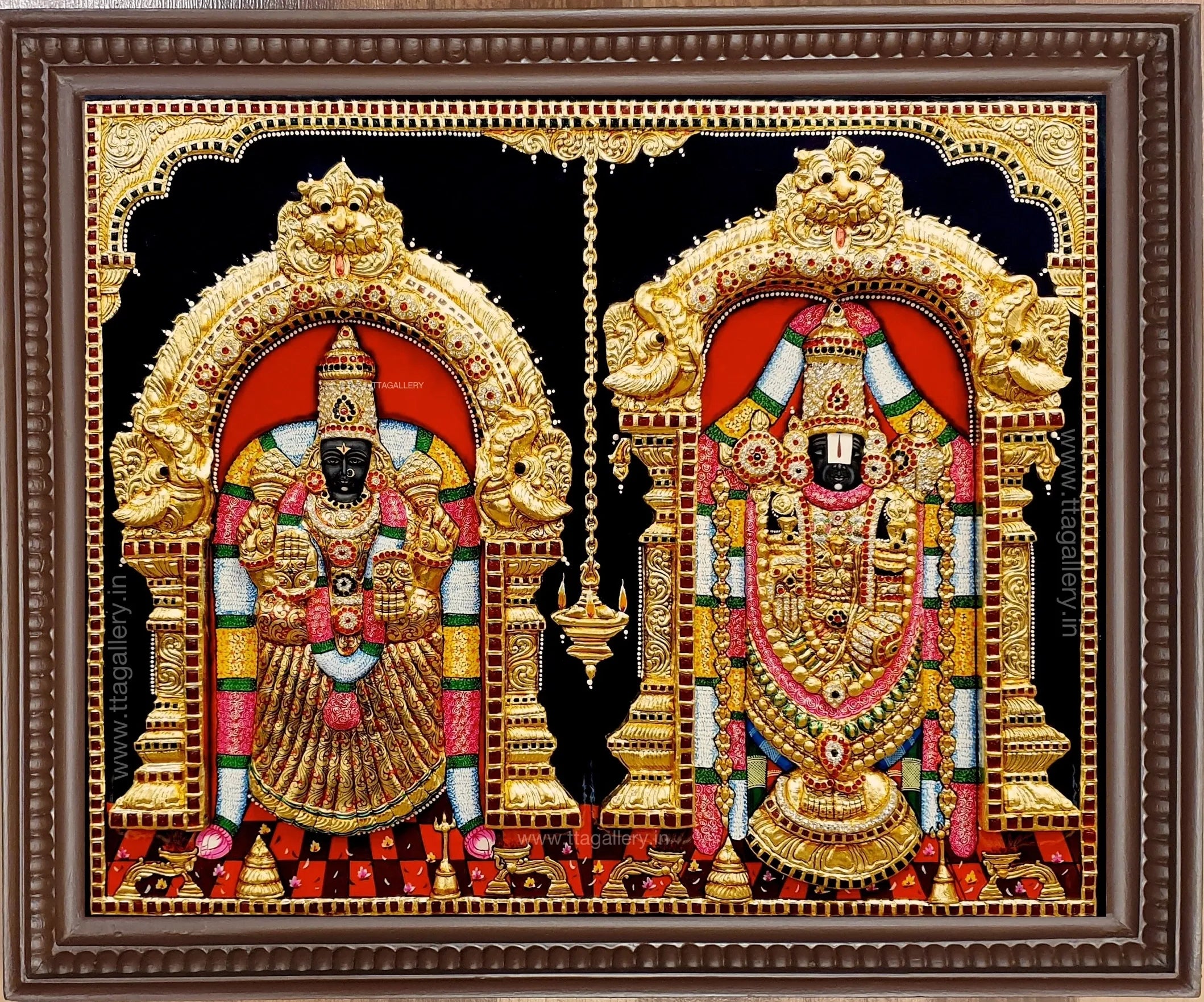 3D Balaji Padmavathy Tanjore Painting